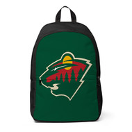 Onyourcases Minnesota Wild NHL Art Custom Backpack Unisex Personalized Waterproof Travel Bag School Bag Work Bag Laptop Lunch Office Book Fabric Backpack