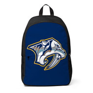 Onyourcases Nashville Predators NHL Art Custom Backpack Unisex Personalized Waterproof Travel Bag School Bag Work Bag Laptop Lunch Office Book Fabric Backpack