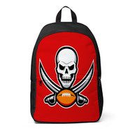 Onyourcases Tampa Bay Buccaneers NFL Art Custom Backpack Unisex Personalized Waterproof Travel Bag School Bag Work Bag Laptop Lunch Office Book Fabric Backpack