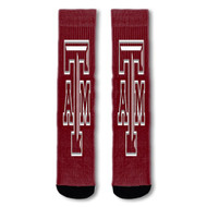 Onyourcases Texas A M Aggies Football Custom Socks Sublimation Printed Sports Elite Socks Top Polyester Bottoms Brand New Gymnastic Running Yoga School Basketball Skatebording Spandex Awesome