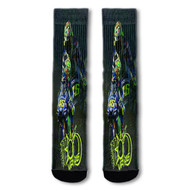 Onyourcases Valentino Rossi The Doctor Custom Socks Sublimation Printed Sports Elite Socks Top Polyester Bottoms Brand New Gymnastic Running Yoga School Basketball Skatebording Spandex Awesome