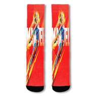 Onyourcases Captain Marvel Custom Socks Sublimation Printed Sports Elite Socks Top Polyester Bottoms Brand New Gymnastic Running Yoga School Basketball Skatebording Spandex Awesome