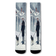 Onyourcases Drake With Dog Snow Custom Socks Sublimation Printed Sports Elite Socks Top Polyester Bottoms Brand New Gymnastic Running Yoga School Basketball Skatebording Spandex Awesome