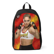 Onyourcases Ronda Rousey WWE Custom Backpack Unisex Personalized Top Waterproof Travel Bag School Bag Work Bag Laptop Lunch Office Book Fabric Backpack