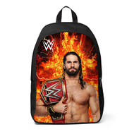 Onyourcases Seth Rollins WWE Custom Backpack Unisex Personalized Top Waterproof Travel Bag School Bag Work Bag Laptop Lunch Office Book Fabric Backpack