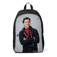 Onyourcases Tom Holland Spiderman Custom Backpack Unisex Personalized Top Waterproof Travel Bag School Bag Work Bag Laptop Lunch Office Book Fabric Backpack