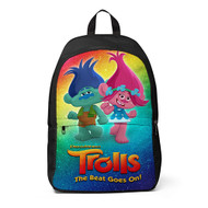 Onyourcases Trolls The Beat Goes On Custom Backpack Unisex Personalized Top Waterproof Travel Bag School Bag Work Bag Laptop Lunch Office Book Fabric Backpack