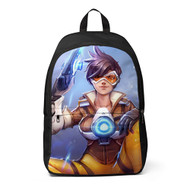 Onyourcases Overwatch Tracer Custom Backpack Unisex Personalized Waterproof Awesome Brand Travel Bag School Bag Work Bag Laptop Lunch Office Book Fabric Backpack