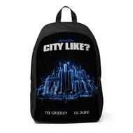 Onyourcases What Yo City Like Lil Durk Tee Grizzley Custom Backpack Unisex Personalized Waterproof Awesome Nice Travel Bag Brand School Bag Work Bag Laptop Lunch Office Book Fabric Backpack