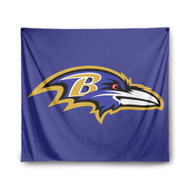 Onyourcases Baltimore Ravens NFL Art Custom Printed Silk Fabric Tapestry Indoor Wall Decor Art Hanging Home Arts Decorative Wall Painting