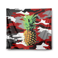 Onyourcases camo pineapple Custom Printed Silk Fabric Tapestry Indoor Wall Decor Art Hanging Home Arts Decorative Wall Painting