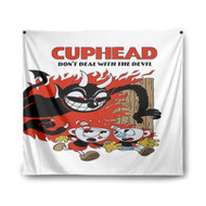 Onyourcases Cuphead Arts Custom Printed Silk Fabric Tapestry Indoor Wall Decor Art Hanging Home Arts Decorative Wall Painting