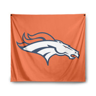 Onyourcases Denver Broncos NFL Art Custom Printed Silk Fabric Tapestry Indoor Wall Decor Art Hanging Home Arts Decorative Wall Painting