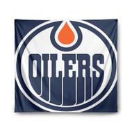 Onyourcases Edmonton Oilers NHL Custom Printed Silk Fabric Tapestry Indoor Wall Decor Art Hanging Home Arts Decorative Wall Painting