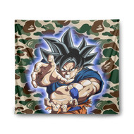 Onyourcases Goku Ultra Instinct Bape Dragon Ball Super Custom Printed Silk Fabric Tapestry Indoor Wall Decor Art Hanging Home Arts Decorative Wall Painting