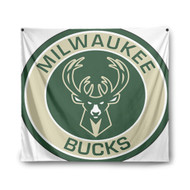 Onyourcases Milwaukee Bucks NBA Custom Printed Silk Fabric Tapestry Indoor Wall Decor Art Hanging Home Arts Decorative Wall Painting