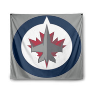 Onyourcases Winnipeg Jets NHL Art Custom Printed Silk Fabric Tapestry Indoor Wall Decor Art Hanging Home Arts Decorative Wall Painting