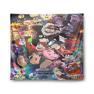 Onyourcases Disney Gravity Falls All Characters Custom Printed Silk Fabric Tapestry Indoor Wall Decor Art Hanging Home Decorative Wall Painting