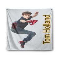 Onyourcases Tom Holland Custom Printed Silk Fabric Tapestry Indoor Wall Decor Art Hanging Home Decorative Wall Painting Background Backdrop