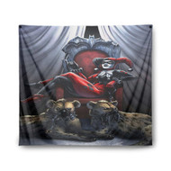 Onyourcases Harley Quinn Custom Printed Silk Fabric Tapestry Indoor Room Wall Decor Art Hanging Home Decorative Wall Painting Background Backdrop