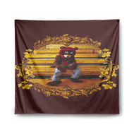 Onyourcases Kanye West The College Dropout Custom Printed Silk Fabric Tapestry Indoor Room Wall Decor Art Hanging Home Decorative Wall Painting Background Backdrop