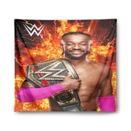 Onyourcases Kofi Kingston WWE Custom Printed Silk Fabric Tapestry Indoor Room Wall Decor Art Hanging Home Decorative Wall Painting Background Backdrop