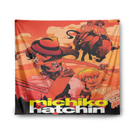 Onyourcases Michiko and Hatchin Custom Printed Silk Fabric Tapestry Indoor Room Wall Decor Art Hanging Home Decorative Wall Painting Background Backdrop