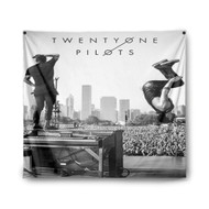 Onyourcases Twenty One Pilots Tyler Joseph And Josh Dun Backflip Custom Printed Silk Fabric Tapestry Indoor Room Wall Decor Art Hanging Home Decorative Wall Painting Background Backdrop