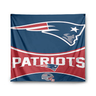 Onyourcases New England Patriots NFL Custom Printed Silk Fabric Tapestry Indoor Room Top Wall Decor Art Hanging Home Decorative Wall Painting Background Backdrop