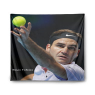 Onyourcases Roger Federer Custom Printed Silk Fabric Tapestry Indoor Room Top Wall Decor Art Hanging Home Decorative Wall Painting Background Backdrop