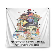 Onyourcases Studio Ghibli Custom Printed Silk Fabric Tapestry Indoor Room Top Wall Decor Art Hanging Home Decorative Wall Painting Background Backdrop