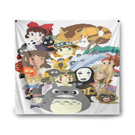 Onyourcases Studio Ghibli All Custom Printed Silk Fabric Tapestry Indoor Room Top Wall Decor Art Hanging Home Decorative Wall Painting Background Backdrop