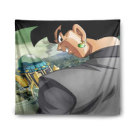 Onyourcases Black Goku Dragon Ball Super Custom Printed Silk Fabric Tapestry Indoor Room Wall Decor Art Hanging Home Decorative Brand Wall Painting Background Backdrop