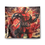 Onyourcases Deadpool Marvel Superhero Custom Printed Silk Fabric Tapestry Indoor Room Wall Decor Art Hanging Home Decorative Brand Wall Painting Background Backdrop