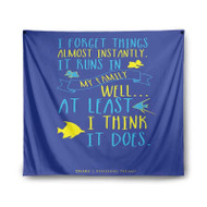 Onyourcases Disney Dory Quotes Custom Printed Silk Fabric Tapestry Indoor Room Wall Decor Art Hanging Home Decorative Brand Wall Painting Background Backdrop