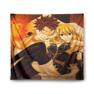 Onyourcases Fairy Tai Natsu Dragneel and Lucy Heartfilia Custom Printed Silk Fabric Tapestry Indoor Room Wall Decor Art Hanging Home Decorative Brand Wall Painting Background Backdrop