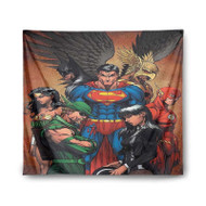 Onyourcases Justice League Identity Crisis Custom Printed Silk Fabric Tapestry Indoor Room Wall Decor Art Hanging Home Decorative Brand Wall Painting Background Backdrop