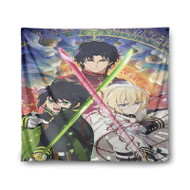 Onyourcases Owari no Seraph Product Custom Printed Silk Fabric Tapestry Indoor Room Wall Decor Art Hanging Home Decorative Brand Wall Painting Background Backdrop