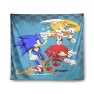 Onyourcases Team Sonic The Hedgehog Custom Printed Silk Fabric Tapestry Indoor Room Wall Decor Art Hanging Home Decorative Brand Wall Painting Background Backdrop