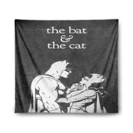 Onyourcases The Bat and The Cat Custom Printed Silk Fabric Tapestry Indoor Room Wall Decor Art Hanging Home Decorative Brand Wall Painting Background Backdrop