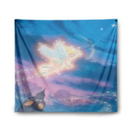 Onyourcases Tinkerbell Disney Custom Printed Silk Fabric Tapestry Indoor Room Wall Decor Art Hanging Home Decorative Brand Wall Painting Background Backdrop