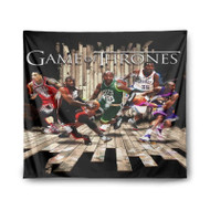 Onyourcases NBA Playoffs Game Of Thrones Custom Printed Silk Fabric Tapestry Indoor Room Wall Decor Art Brand Hanging Home Decorative Wall Painting Background Backdrop