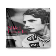 Onyourcases Niki Lauda Products Custom Printed Silk Fabric Tapestry Indoor Room Wall Decor Art Brand Hanging Home Decorative Wall Painting Background Backdrop