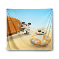 Onyourcases BB8 and Minnie Mouse Star Wars The Force Awakens New Custom Printed Silk Fabric Tapestry Indoor Room Wall Decor Art Hanging Home Decorative Wall Painting Brand Background Backdrop