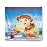 Onyourcases Beauty and The Beast Disney Smile New Custom Printed Silk Fabric Tapestry Indoor Room Wall Decor Art Hanging Home Decorative Wall Painting Brand Background Backdrop