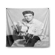 Onyourcases Elvis Presley Playing Guitar New Custom Printed Silk Fabric Tapestry Indoor Room Wall Decor Art Hanging Home Decorative Wall Painting Brand Background Backdrop