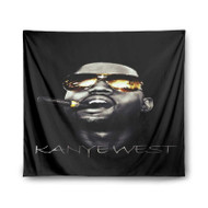 Onyourcases Kanye West Smoke Custom Printed Silk Fabric Tapestry Indoor Room Wall Decor Art Hanging Home Decorative Wall Painting Brand Background Backdrop