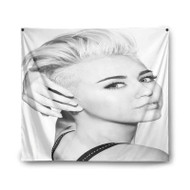 Onyourcases Miley Cyrus Custom Printed Silk Fabric Tapestry Indoor Room Wall Decor Art Hanging Home Decorative Wall Painting Brand Background Backdrop