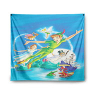 Onyourcases Peter Pan Disney Characters Custom Printed Silk Fabric Tapestry Indoor Room Wall Decor Art Hanging Home Decorative Wall Painting Brand Background Backdrop