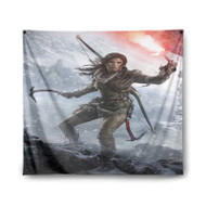 Onyourcases Rise of the Tomb Raider New Custom Printed Silk Fabric Tapestry Indoor Room Wall Decor Art Hanging Home Decorative Wall Painting Brand Background Backdrop